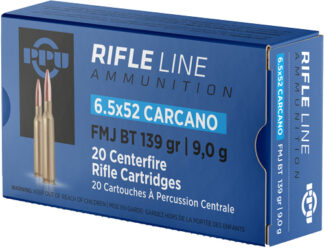 PPU 6.5X52 CARCANO 139GR FMJ - 20RD 10BX/CS