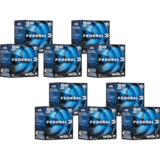 FEDERAL TOP GUN 20GA 7/8OZ - #7.5 1210FPS 250RD CASE LOT