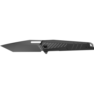 REAL AVID RAV-6 KNIFE ASSISTED - TANTO 3.4" BLADE BLACK ALUM.