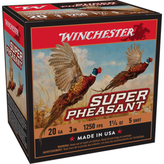 WINCHESTER SUPER PHEASANT 20GA - 1-1/4OZ #5 1250FPS 25RD 10BX/C