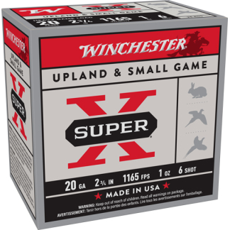 WINCHESTER SUPER-X 20GA 2.75" - 1OZ #6 1165FPS 250RD CASE LOT