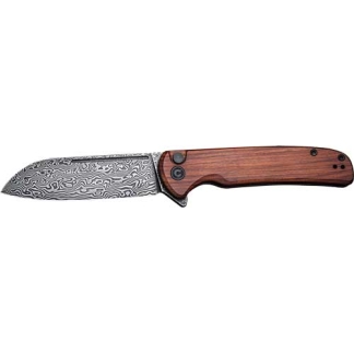 CIVIVI KNIFE CHEVALIER 3.46" - CUIBOURTIA WOOD/BLK DAMASCUS