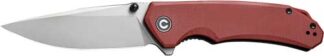 CIVIVI KNIFE BRAZEN 3.46" - BURGUNDY G10/STONEWASHED