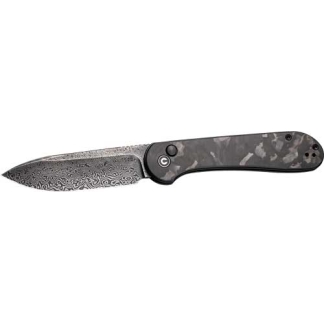CIVIVI KNIFE ELEMENTUM 3.47" - MARBLE CARBON FIBER/BLK STNWSH