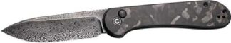 CIVIVI KNIFE ELEMENTUM 3.47" - MARBLE CARBON FIBER/BLK STNWSH