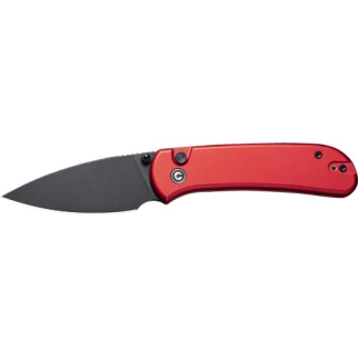 CIVIVI KNIFE QUIBIT 2.98" RED/ - BLK STONEWASH BUTTON LOCK