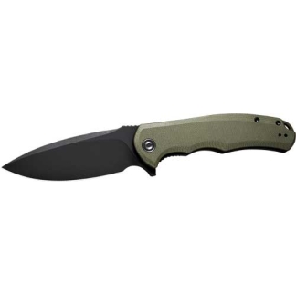 CIVIVI KNIFE PRAXIS 3.75"   OD - GREEN G10/BLACK STONEWASHED