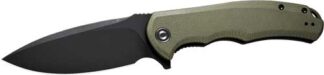 CIVIVI KNIFE PRAXIS 3.75"   OD - GREEN G10/BLACK STONEWASHED