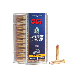 CCI 22WMR 40GR GAMEPOINT 50/2000
