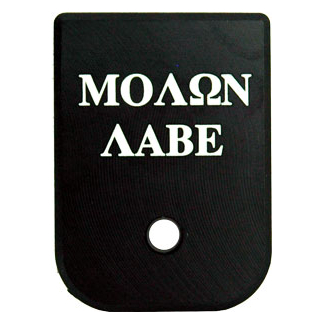 CRUXORD MAGAZINE BASE PLATE - MOLON LABE FITS MOST GLOCKS