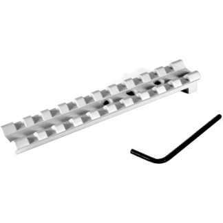 EGW SCOPE BASE S&W REVOLVER - PICATINNY RAIL SILVER