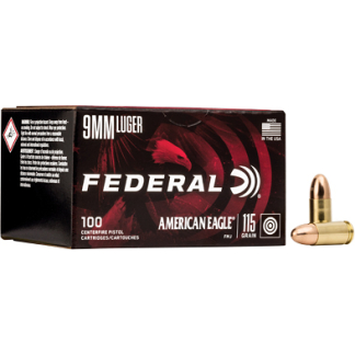 FED AM EAGLE 9MM 115GR FMJ 100/500