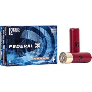 FED PWRSHK 12GA 3" MG RFL SLUG 5/250