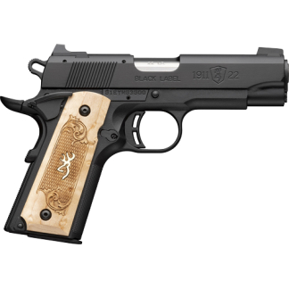 BROWNING 1911-22 22LR COMPACT - MEDALLION 3.58" BLACK/MAPLE