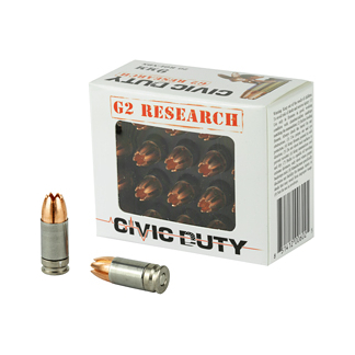 G2R CIVIC DUTY 9MM 94GR 20/500
