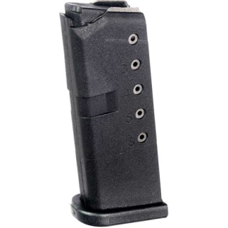 PRO MAG MAGAZINE FOR GLOCK 42 - 380ACP 6RD BLACK POLYMER