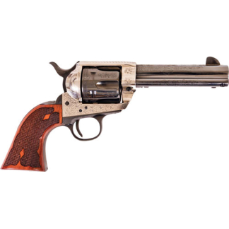 CIMARRON FRONTIER 357MAG PW FS - 4.75" ENGRAVED SILVER/BL WAL