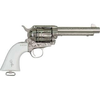 CIMARRON GEORGE PATTON V2 45LC - PW FS 4.75" ENGRAVED NICKEL