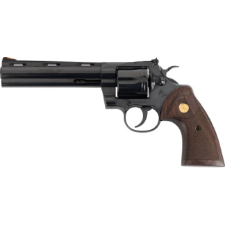 COLT PYTHON 357MAG 6" 6RD - BLUED WALNUT GOLD MEDALLION