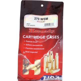 HORNADY UNPRIMED CASES 270 WSM - 50 PACK 5PK/CS