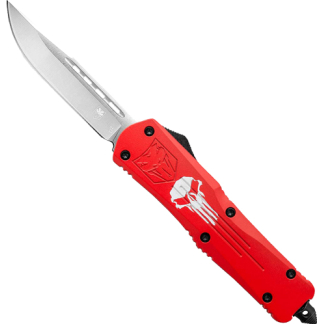 COBRATEC LARGE FS3 OTF RED - PUNISHER 3.5" D2 STEEL DRP PNT