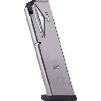MEC-GAR MAGAZINE BERETTA 92FS - 9MM LUGER 15RD NICKEL