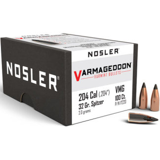 NOSLER BULLETS 20 CAL .204 - 32GR VARMAGEDDON TIPPED 100CT