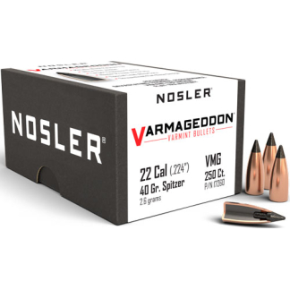 NOSLER BULLETS 22 CAL .224 - 40GR VARMAGEDDON TIPPED 250CT