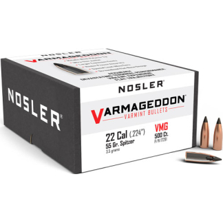 NOSLER BULLETS 22 CAL .224 - 55GR VARMAGEDDON TIPPED 500CT