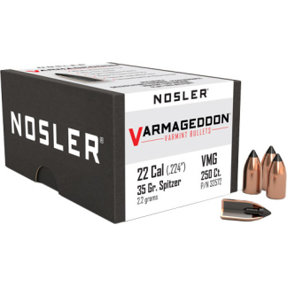 NOSLER BULLETS 22 CAL .224 - 35GR VARMAGEDDON TIPPED 250CT