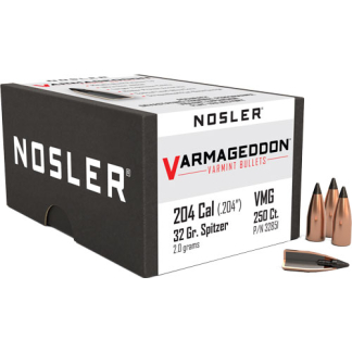 NOSLER BULLETS 20 CAL .204 - 32GR VARMAGEDDON TIPPED 250CT