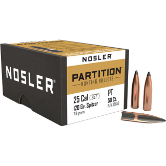 NOSLER BULLETS 25 CAL .257 - 120GR PARTITION 50CT