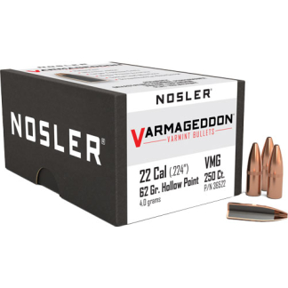 NOSLER BULLETS 22 CAL .224 - 62GR VARMAGEDDON FBHP 250CT