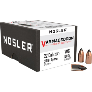 NOSLER BULLETS 22 CAL .224 - 35GR VARMAGEDDON TIPPED 100CT