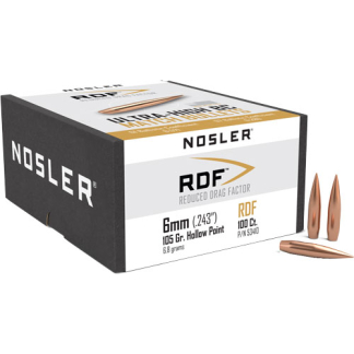 NOSLER BULLETS 6MM .243 - 105GR RDF HPBT 100CT