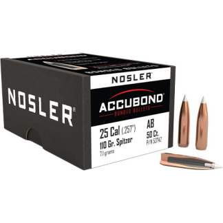 NOSLER BULLETS 25 CAL .257 - 110GR ACCUBOND 50CT