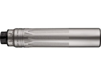 Dead Air Nomad LTi XC Xeno silver suppressor with DA124 Omni Brake and Xeno adapter