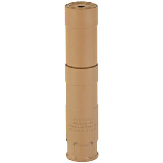 Rugged Suppressors Oculus 22 FDE suppressor, 22LR to 5.7x28mm, 3.25-5.25in, 1.06in diameter, 1/2x28