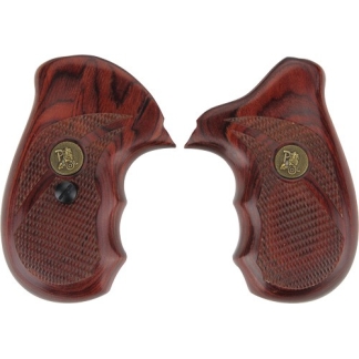 PACHMAYR LAMINATED WOOD GRIPS - S&W J-FRAME ROSEWOOD CHECKERED