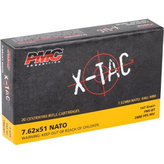 7.62x51 .308 147Gr FMJ BT 20Ct
