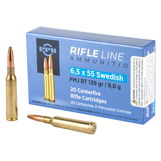 PPU 6.5X55 SWEDISH FMJ 139GR 20/200