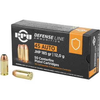 PPU 45ACP JHP 185GR 50/500