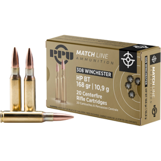 PPU .308 WIN MATCH 168GR HPBT 20/200