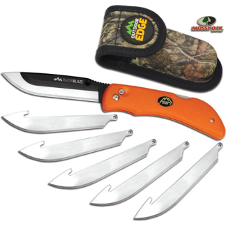 OUTDOOR EDGE RAZOR BLAZE 3.5" - FOLDER W/6 BLADES ORANGE HNDL