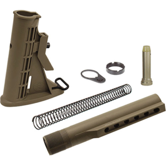 UTG STOCK ASSEMBLY AR-15 FDE - 6 POSITION MIL-SPEC
