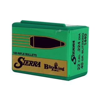SIERRA BULLETS .22CAL .224 - 40GR BLITZKING 100CT