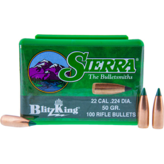 SIERRA BULLETS .22 CAL .224 - 50GR BLITZKING 100CT