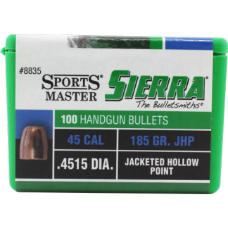 SIERRA BULLETS .45 CAL .4515 - 185GR JHP 100CT