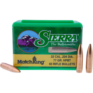 SIERRA BULLETS .22 CAL .224 - 77GR HPBT 50CT