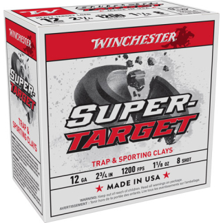 WINCHESTER TARGET 12GA 2.75" - 1-1/8OZ #8 1200FPS 250RD CASE